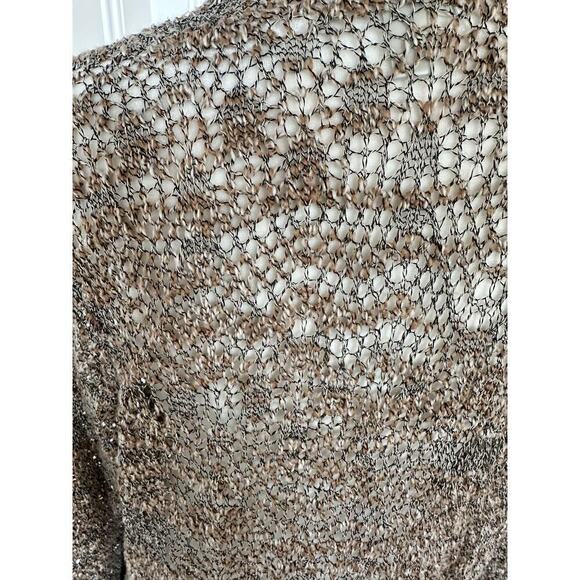 Dress Barn Womens Crochet Open Knit Three Quarter Sleeves Cardigan Sweater Sz L - Picture 5 of 9